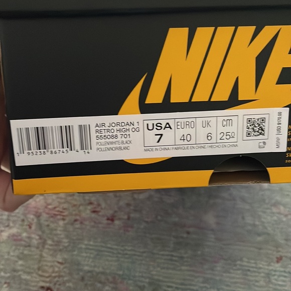 NWB Nike Air Jordan 1 Retro High OG - Pollens - Picture 7 of 8